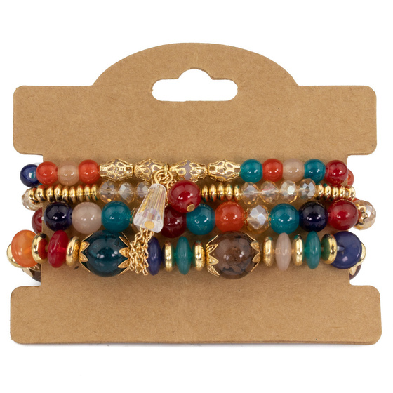 ZESTAW BRANSOLETEK elegancki koraliki KRYSZTAŁKI