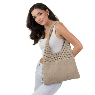 TORBA DAMSKA na ramię torebka NA ZAKUPY miejska shopperka BOHO