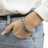 Bransoletka damska SREBRNA modułowa blue  CHARMS