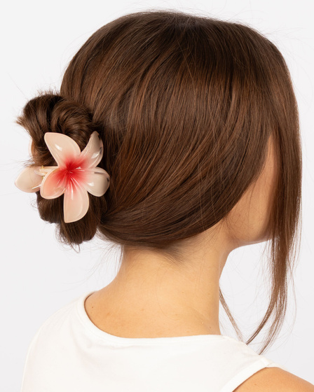 SPINKA KLAMRA szczęka duża do włosów KWIAT kwiatek HAWAJSKA KWIAT PLUMERII