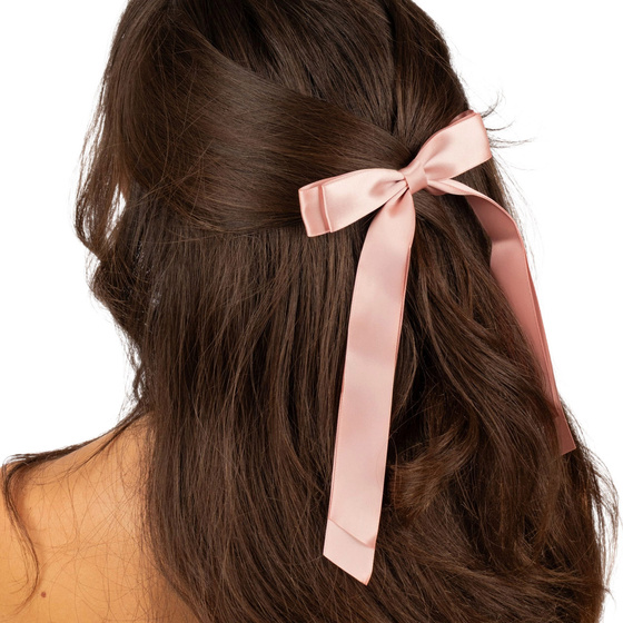 SPINKA DO WŁOSÓW kokarda wstążka długa cienka elegancka delikatna