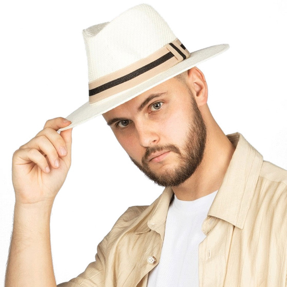 KAPELUSZ Alessio DAMSKI MĘSKI PLECIONY lato HAWANA letni PANAMA