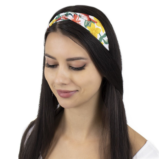 OPASKA DO WŁOSÓW kwiaty NA GUMCE bandamka TURBAN