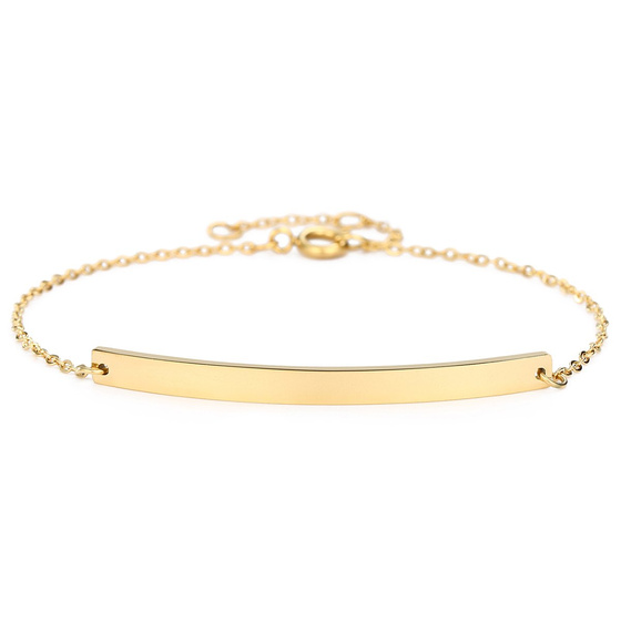 Bransoletka STAL SZLACHETNA POZŁACANA blaszka