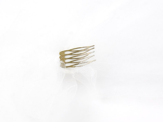 STROIK do włosów SUTASZ biały ŚLUBNY złoto