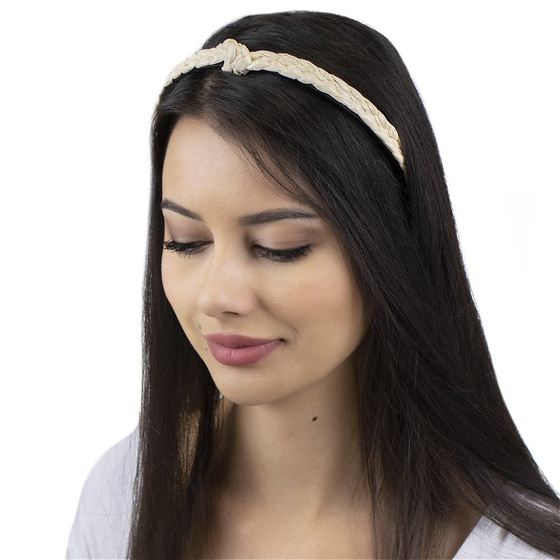 OPASKA do włosów WĘZEŁ sztywna wąska PLECIONA boho