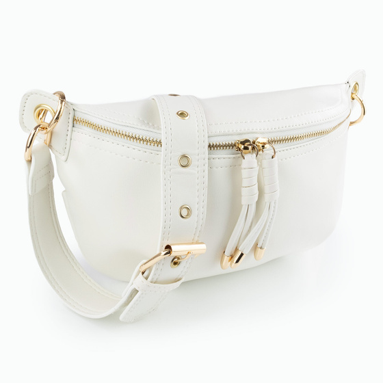 NERKA SASZETKA TOREBKA damska na RAMIĘ POJEMNA CROSSBODY ZŁOTY ŁAŃCUCH