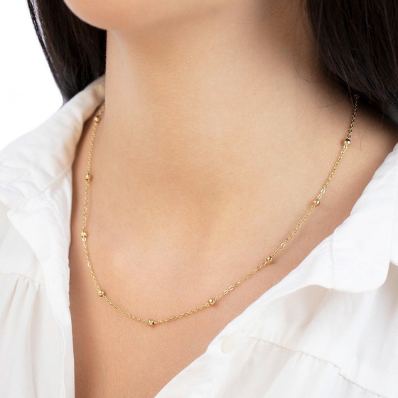 Naszyjnik łańcuszek STAL SZLACHETNA POZŁACANA