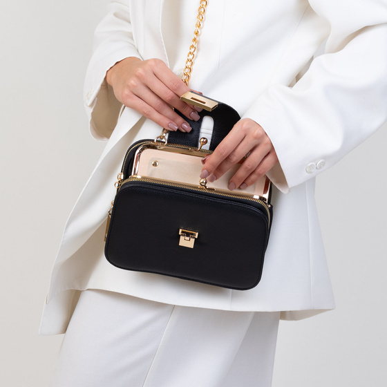 Alessio TOREBKA Damska KUFEREK Pojemna PORTFEL KOPERTÓWKA 2W1