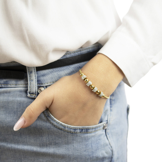 Bransoletka żmijka STAL SZLACHETNA POZŁACANA