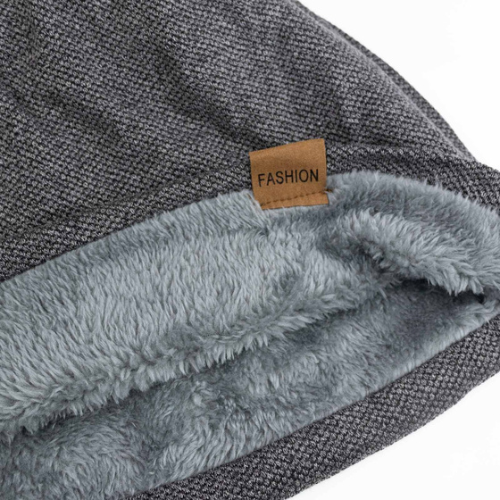 Czapka BEANIE smerfetka oversize MŁODZIEŻOWA ZIMOWA POLAR