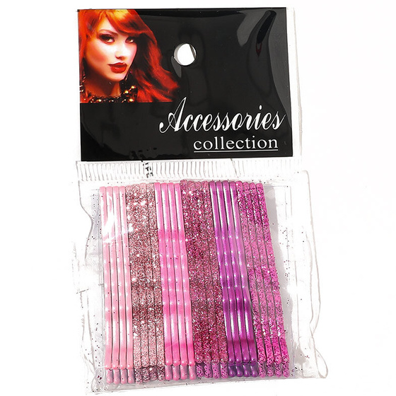 WSUWKI do włosów dwie kulki 24 sztuk BROKAT