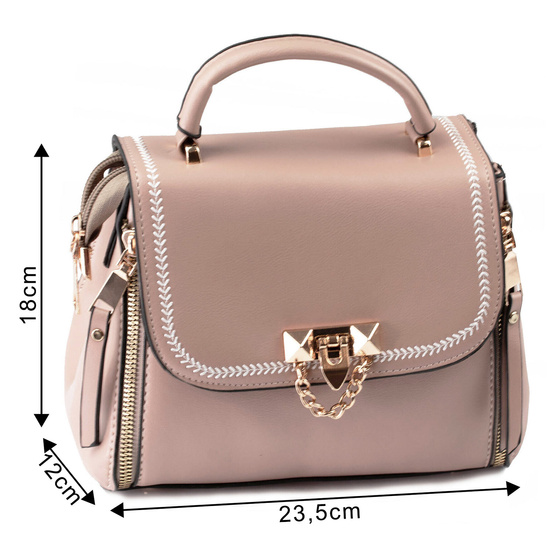 Alessio TOREBKA mała MIEJSKA kuferek DAMSKA LISTONOSZKA BRĄZ-MORELA