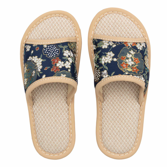 KAPCIE damskie Alessio domowe KWIATY Lekkie Miękkie FOLK r. 36-37