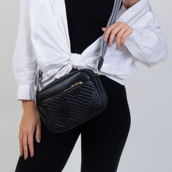 Alessio TOREBKA Damska PIKOWANA CROSSBODY na ramię PASEK QUILTED