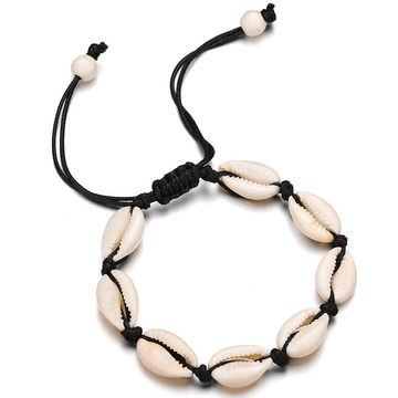 BRANSOLETKA MUSZELKI na nogę sznurek muszle na LATO muszelka shell