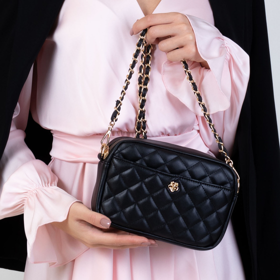 Alessio TOREBKA Damska CROSSBODY PIKOWANA na ramię łańcuszek QUILTED