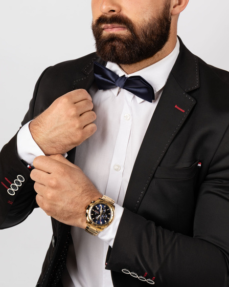 MUCHA MĘSKA MUSZKA GŁADKA ELEGANCKA regulacja do garnituru KLASYCZNA