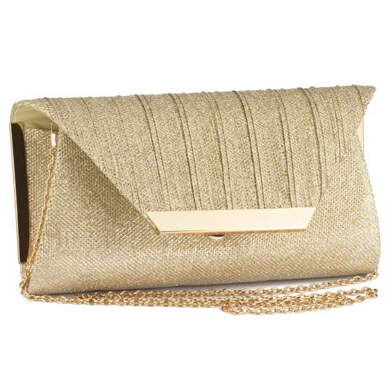 Torebka wieczorowa KOPERTÓWKA damska wizytowa ŁAŃCUSZEK elegancka