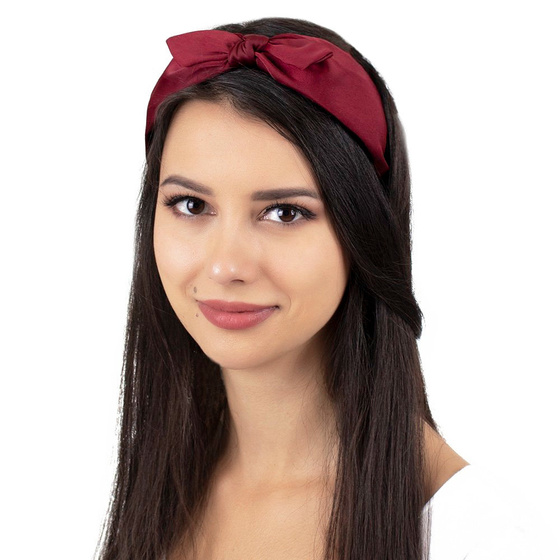 OPASKA DO WŁOSÓW kokarda SZEROKA węzeł CZERWONA