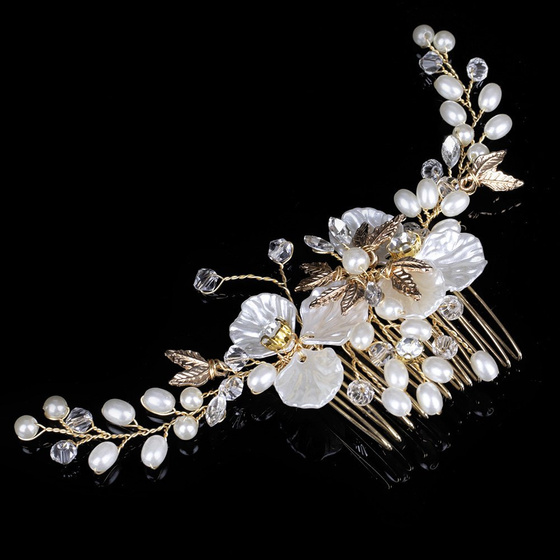 OZDOBA DO WŁOSÓW grzebyk ŚLUBNA perełki BIAŁA ślub