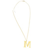 NASZYJNIK damski POZŁACANY 24k litera M duża