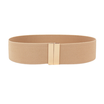 SZEROKI PASEK DAMSKI Alessio DO SUKIENKI elastyczny GUMA BEŻOWY Rozmiar M