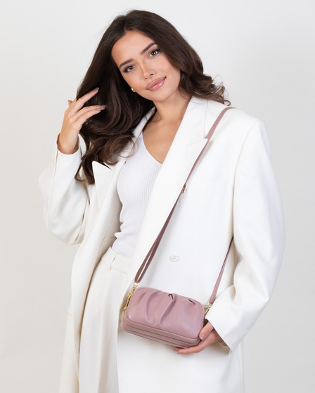 Alessio TOREBKA Damska na ramię CROSSBODY mała SKÓRA NATURALNA