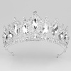 DIADEM Korona Tiara MISS GLOW ŚLUBNY srebrny cyrkonie KRYSZTAŁY