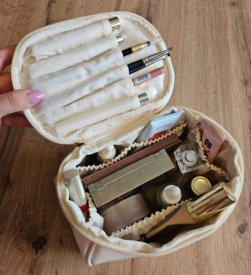 KOSMETYCZKA podróżna KUFEREK duża DAMSKA ORGANIZER na kosmetyki