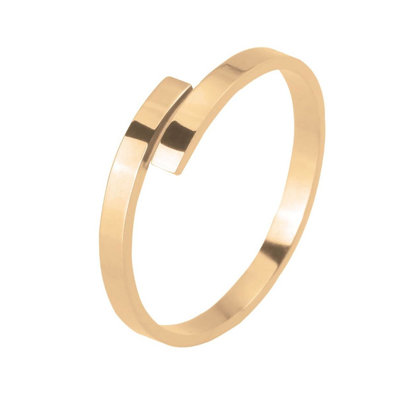 Pierścionek obrączka STAL SZLACHETNA POZŁACANA