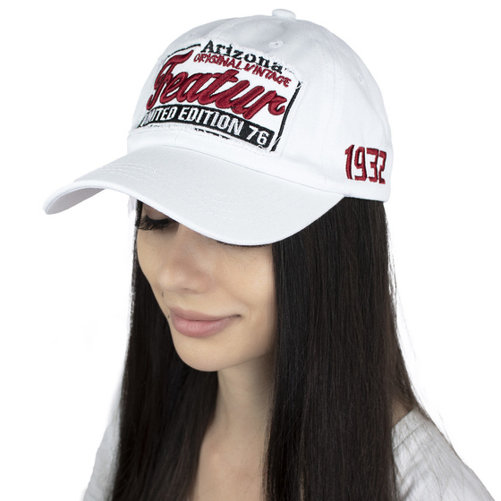 Czapka z daszkiem RETRO sportowa KASZKIETÓWKA bejsbolówka damska męska