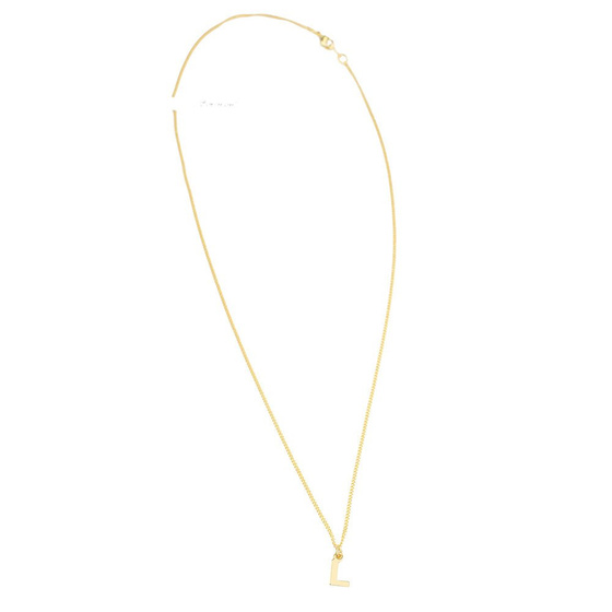 NASZYJNIK damski POZŁACANY 24k litera L mała