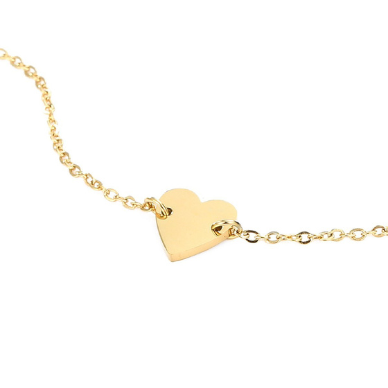 Bransoletka serce STAL SZLACHETNA POZŁACANA