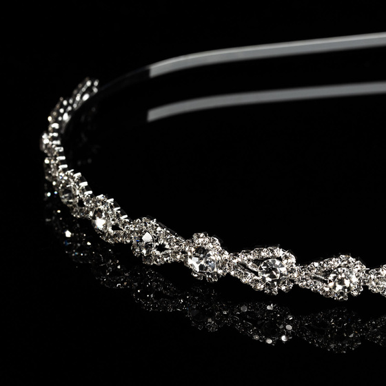 OZDOBA do włosów ŚLUBNA opaska elegancka diadem ślub CYRKONIE