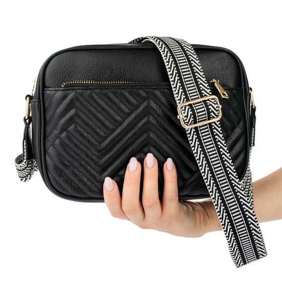 Alessio TOREBKA Damska PIKOWANA CROSSBODY na ramię PASEK QUILTED