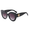 OKULARY przeciwsłoneczne DAMSKIE kocie oko CZARNE