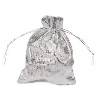 WORECZEK PREZENTOWY torebka SREBRNY 23,5x16,5cm