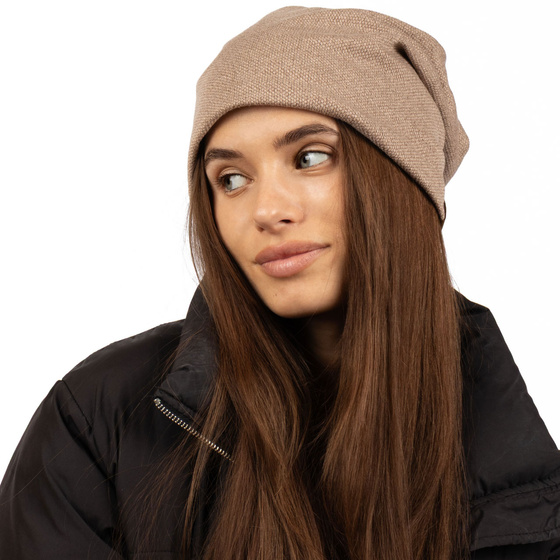 Czapka BEANIE smerfetka oversize MŁODZIEŻOWA ZIMOWA POLAR