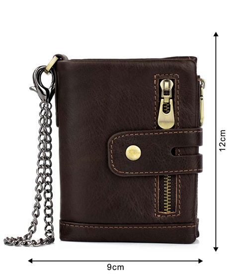 Alessio PORTFEL MĘSKI SKÓRA NATURALNA Block Kart RFID Pudełko PREZENTOWE