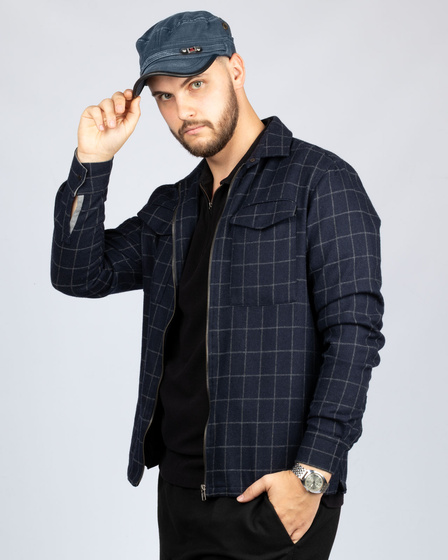 Czapka z daszkiem elegancka PATROLÓWKA jeans męska