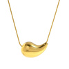 NASZYJNIK ZŁOTY ŁEZKA KROPLA - STAL SZLACHETNA POZŁACANA