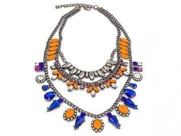 NASZYJNIK damski kolia POTRÓJNY długi