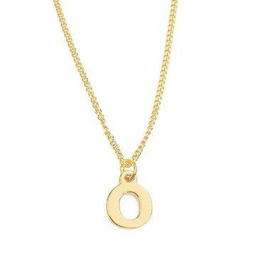 NASZYJNIK damski POZŁACANY 24k litera O mała