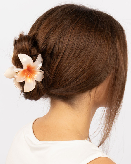 KLAMRA KWIAT szczęka duża SPINKA do włosów kwiatek HAWAJSKA KWIAT PLUMERII