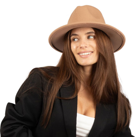 KAPELUSZ PANAMA fedora elegancki damski filcowy
