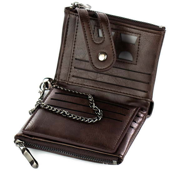 Alessio PORTFEL MĘSKI Block Kart RFID ŁAŃCUCH Pudełko PREZENTOWE