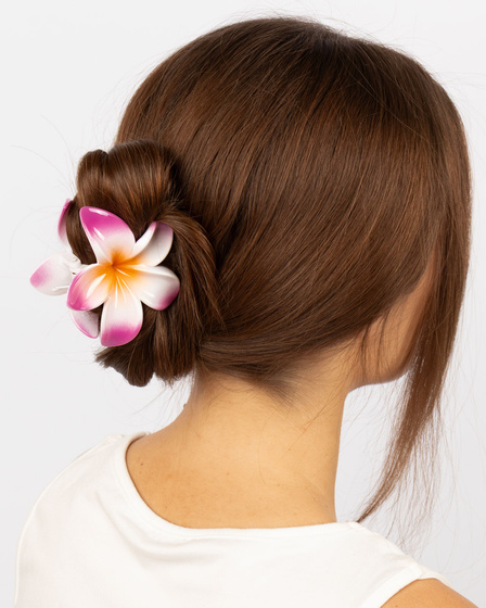 KLAMRA szczęka SPINKA do włosów duża kwiatek KWIATY żabka HAWAJSKA