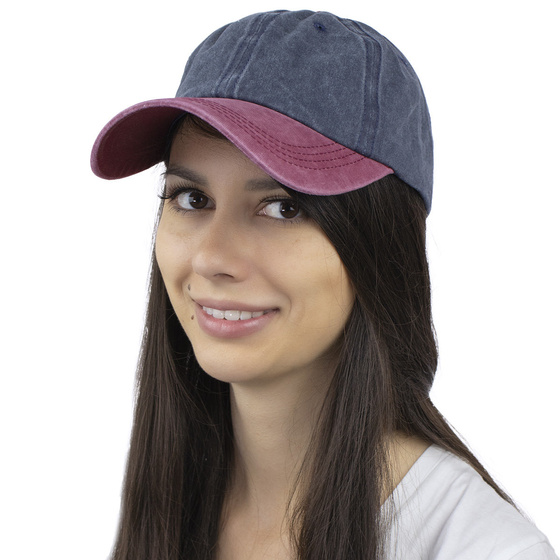 KASZKIETÓWKA czapka z daszkiem jeans BEJSBOLÓWKA