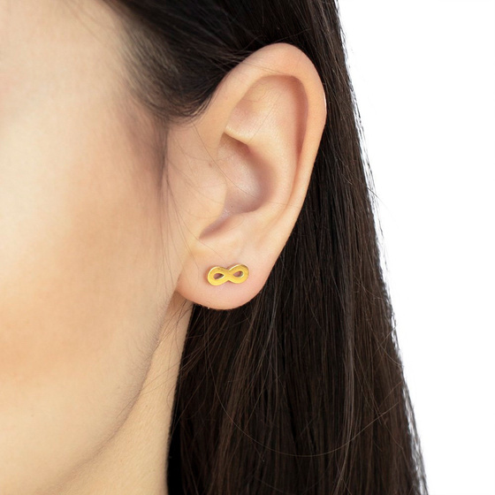 Komplet nieskończoność STAL SZLACHETNA POZŁACANA